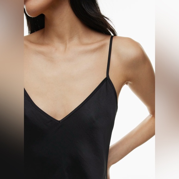 Aritzia Wilfred Only Slip Satin Midi Dress - Picture 3 of 9